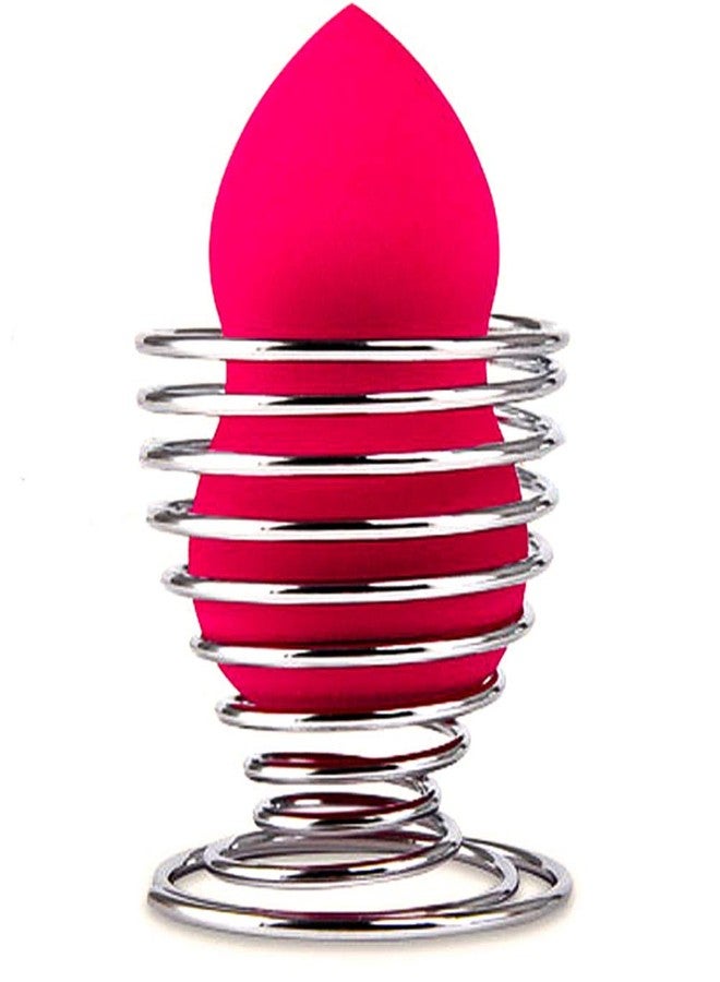 Jyukan Beauty Makeup Sponge Blender Holder Silver Makeup Sponge Holder Drying Stand Egg Powder Puff Sponge Support Display Stand,1pcs - Image 1